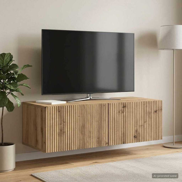 Seinälle asennettava TV-kaappi 98 x 41 x 30 cm Artisaanitammi