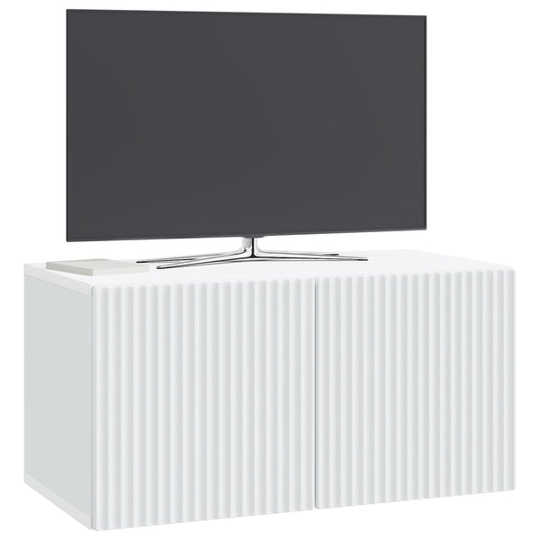Seinälle asennettava TV-kaappi valkoinen 59,5 x 31 x 30 cm