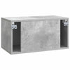 Seinälle asennettava TV-kaappi 59,5 x 31 x 30 cm Betoninharmaa