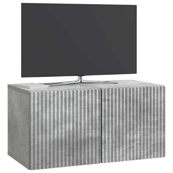 Seinälle asennettava TV-kaappi 59,5 x 31 x 30 cm Betoninharmaa