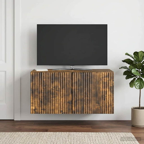 Seinälle asennettava TV-kaappi 59,5 x 31 x 30 cm Savutammi