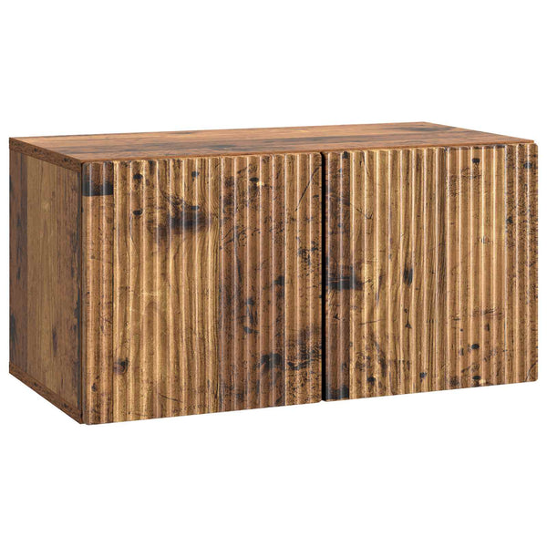 Seinälle asennettava TV-kaappi 59,5 x 31 x 30 cm Vanha puu