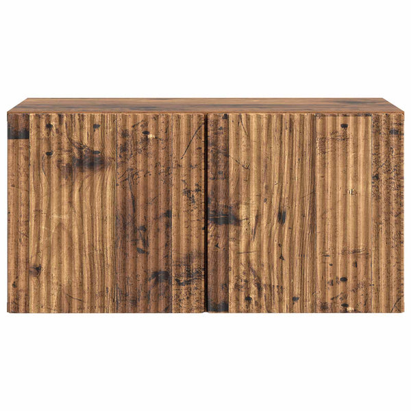 Seinälle asennettava TV-kaappi 59,5 x 31 x 30 cm Vanha puu