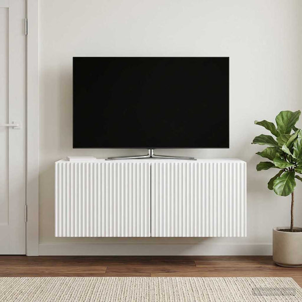 Seinälle asennettava TV-kaappi valkoinen 78,5 x 31 x 30 cm