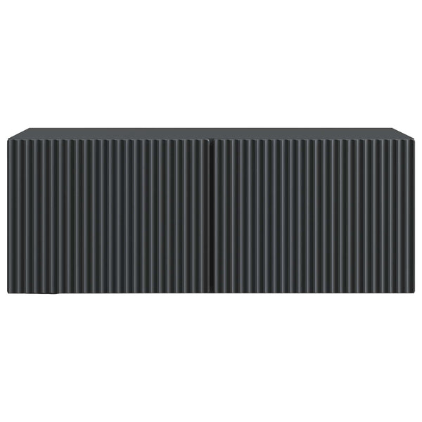 Seinälle asennettava TV-kaappi 78,5 x 31 x 30 cm Musta