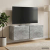 Seinälle asennettava TV-kaappi 78,5 x 31 x 30 cm Betoninharmaa