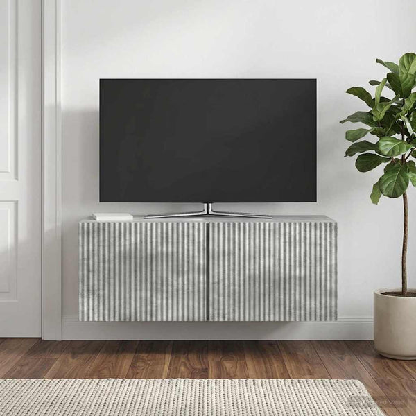 Seinälle asennettava TV-kaappi 78,5 x 31 x 30 cm Betoninharmaa