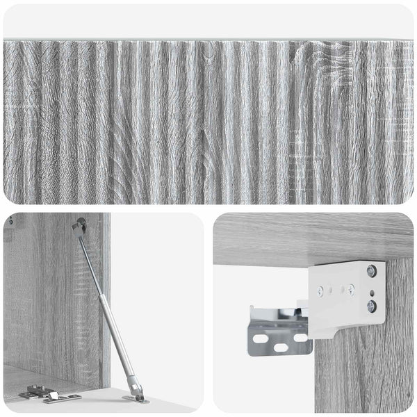 Seinälle asennettava TV-kaappi 78,5 x 31 x 30 cm Harmaa sonoma