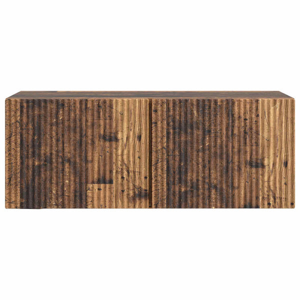 Seinälle asennettava TV-kaappi 78,5 x 31 x 30 cm Vanha puu