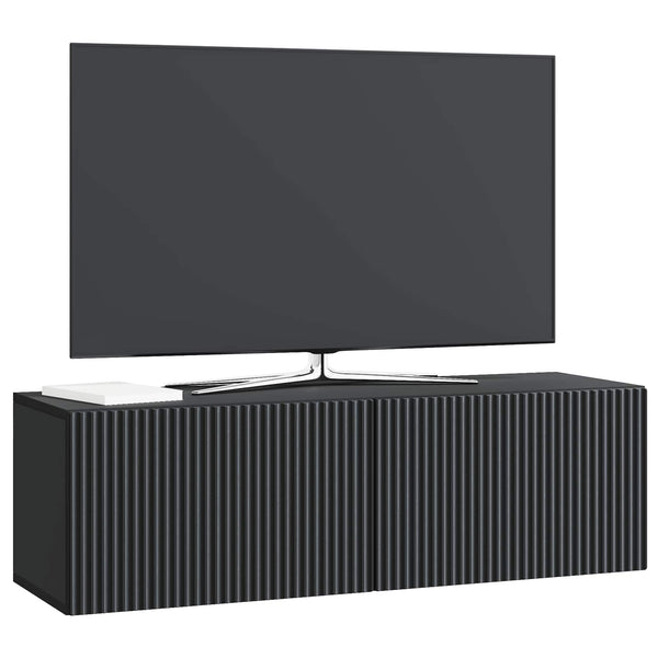 Seinälle asennettava TV-kaappi 98 x 31 x 30 cm Musta