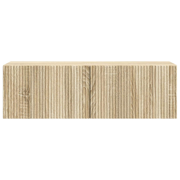 Seinälle asennettava TV-kaappi 98 x 31 x 30 cm Sonoma-tammi