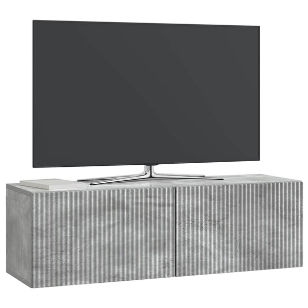 Seinälle asennettava TV-kaappi 98 x 31 x 30 cm Betoninharmaa