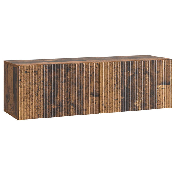 Seinälle asennettava TV-kaappi 98 x 31 x 30 cm Vanha puu