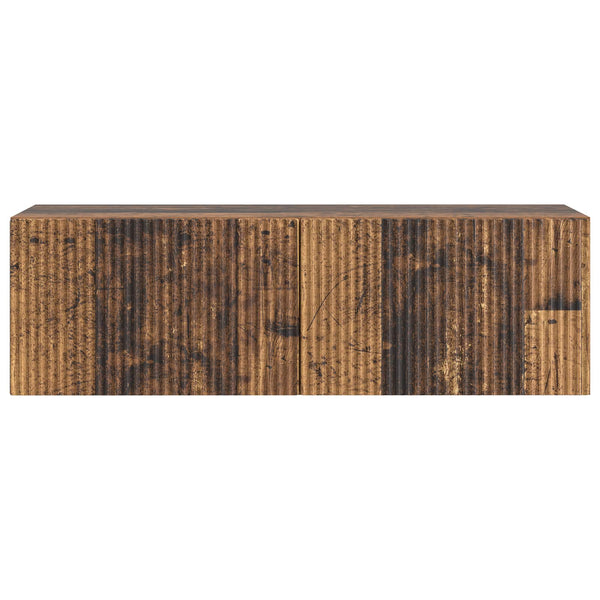 Seinälle asennettava TV-kaappi 98 x 31 x 30 cm Vanha puu