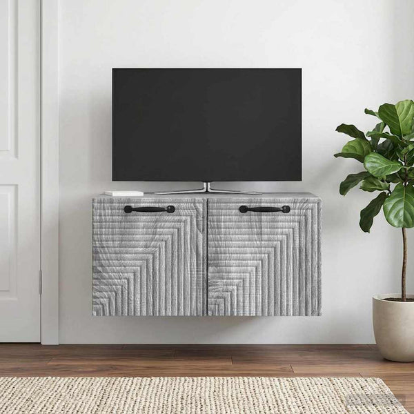 Seinälle asennettava TV-kaappi Harmaa sonoma 59,5 x 41 x 30 cm