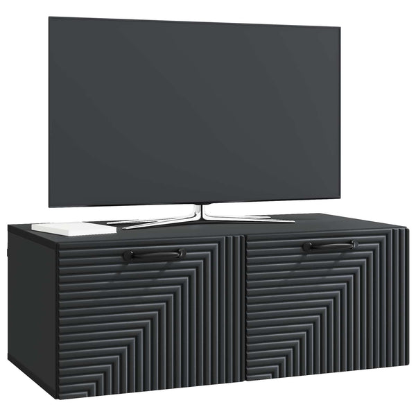 Seinälle asennettava TV-kaappi Musta 78,5 x 41 x 30 cm