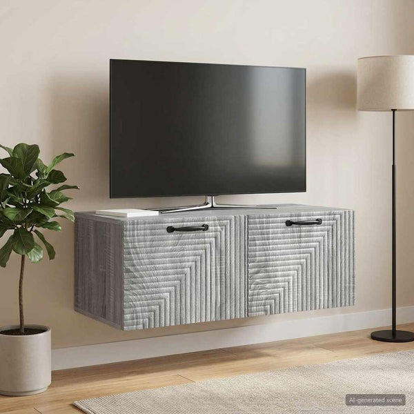 Seinälle asennettava TV-kaappi Harmaa sonoma 78,5 x 41 x 30 cm