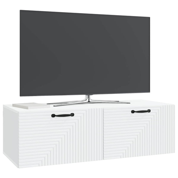 Seinälle asennettava TV-kaappi valkoinen 98 x 41 x 30 cm