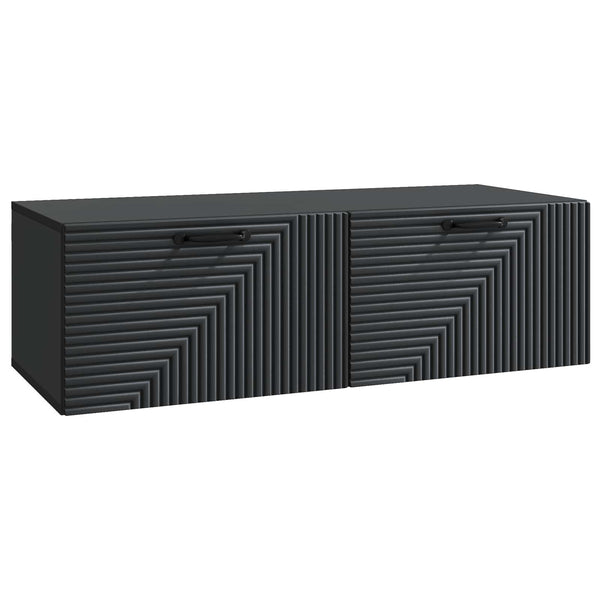 Seinälle asennettava TV-kaappi Musta 98 x 41 x 30 cm