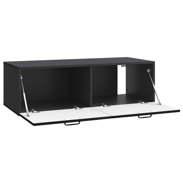 Seinälle asennettava TV-kaappi Musta 98 x 41 x 30 cm