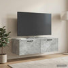 Seinälle asennettava TV-kaappi Betoninharmaa 98 x 41 x 30 cm