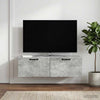 Seinälle asennettava TV-kaappi Betoninharmaa 98 x 41 x 30 cm