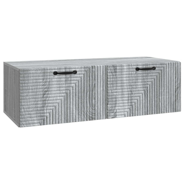 Seinälle asennettava TV-kaappi 98 x 41 x 30 cm Harmaa sonoma