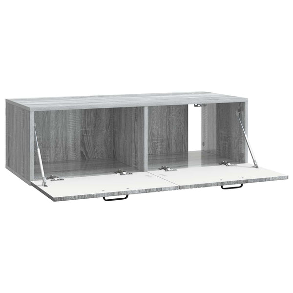 Seinälle asennettava TV-kaappi 98 x 41 x 30 cm Harmaa sonoma