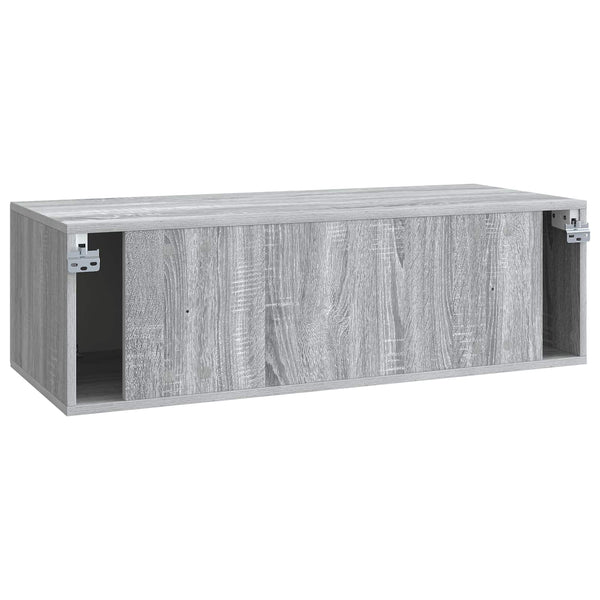 Seinälle asennettava TV-kaappi 98 x 41 x 30 cm Harmaa sonoma