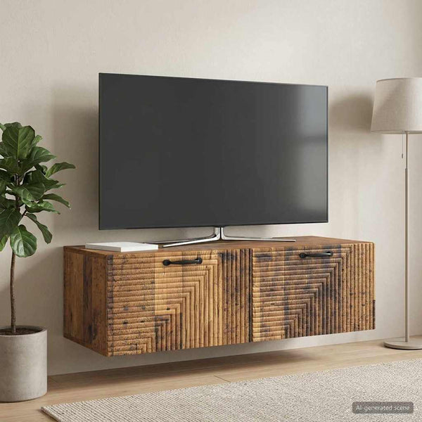 Seinälle asennettava TV-kaappi Vanha puu 98 x 41 x 30 cm
