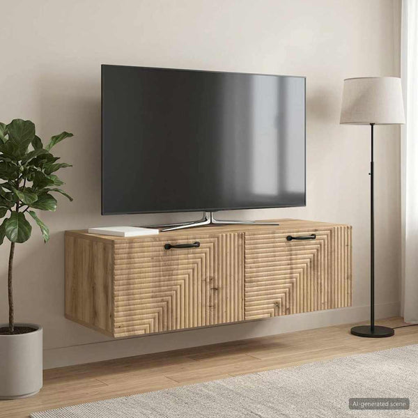 Seinälle asennettava TV-kaappi 98 x 41 x 30 cm Artisaanitammi