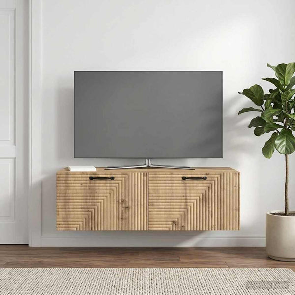 Seinälle asennettava TV-kaappi 98 x 41 x 30 cm Artisaanitammi