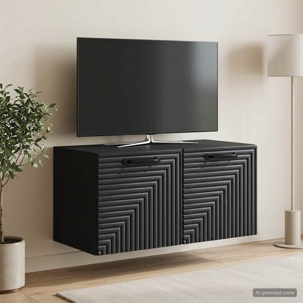 Seinälle asennettava TV-kaappi Musta 59,5 x 31 x 30 cm