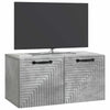 Seinälle asennettava TV-kaappi Betoninharmaa 59,5 x 31 x 30 cm