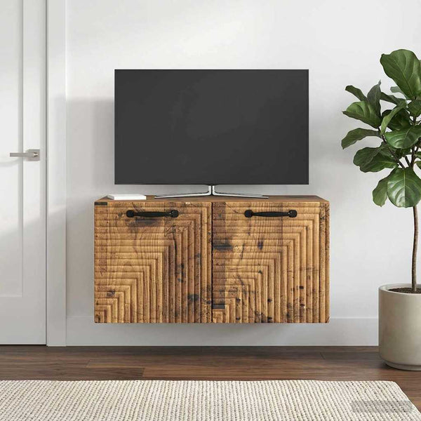 Seinälle asennettava TV-kaappi Vanha puu 59,5 x 31 x 30 cm