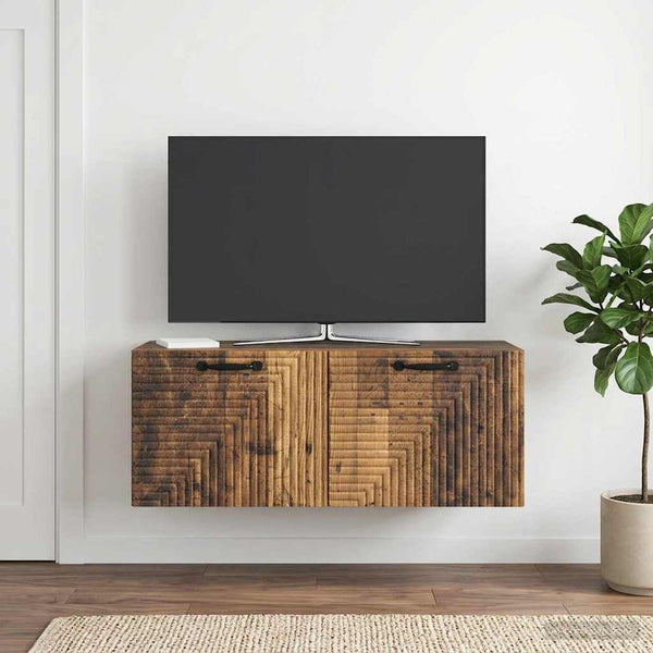 Seinälle asennettava TV-kaappi Vanha puu 78,5 x 31 x 30 cm