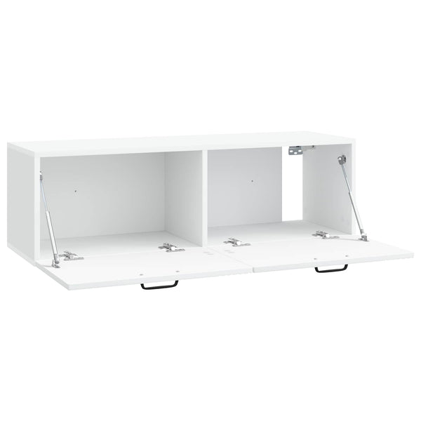 Seinälle asennettava TV-kaappi valkoinen 98 x 31 x 30 cm