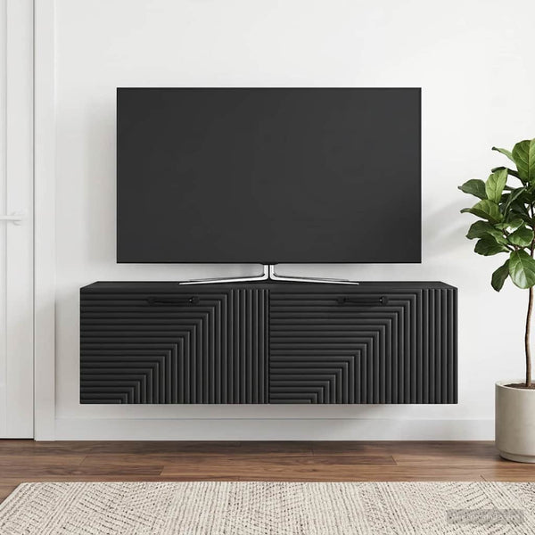 Seinälle asennettava TV-kaappi Musta 98 x 31 x 30 cm