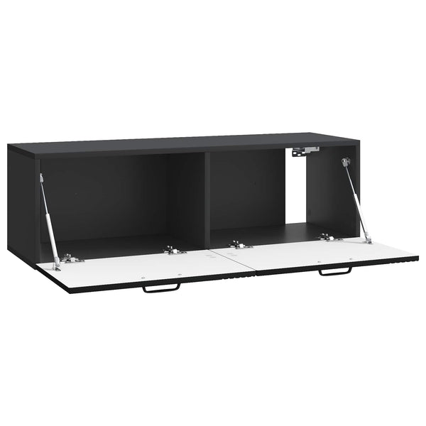 Seinälle asennettava TV-kaappi Musta 98 x 31 x 30 cm