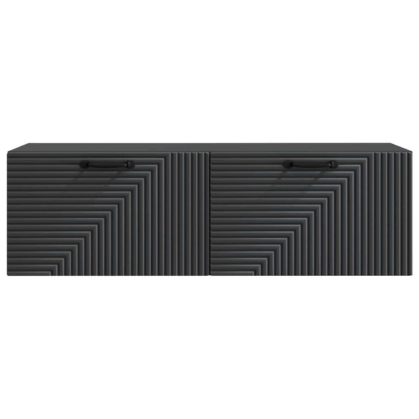 Seinälle asennettava TV-kaappi Musta 98 x 31 x 30 cm