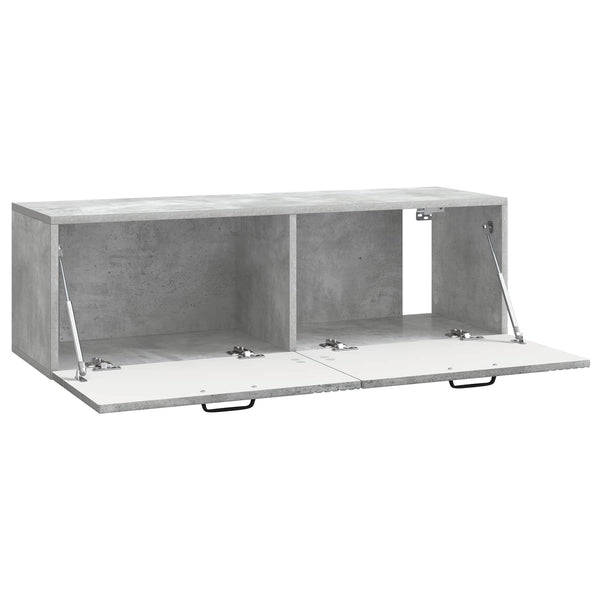 Seinälle asennettava TV-kaappi Betoninharmaa 98 x 31 x 30 cm