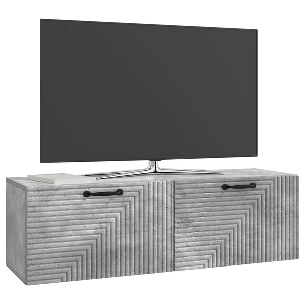 Seinälle asennettava TV-kaappi Betoninharmaa 98 x 31 x 30 cm