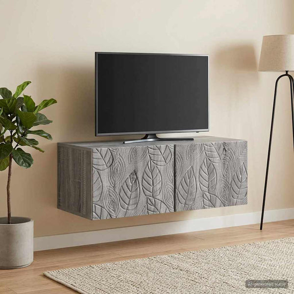 Seinälle asennettava TV-kaappi 78,5 x 41 x 30 cm Harmaa Sonoma