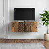 Seinälle asennettava TV-kaappi 78,5 x 41 x 30 cm Vanha puu