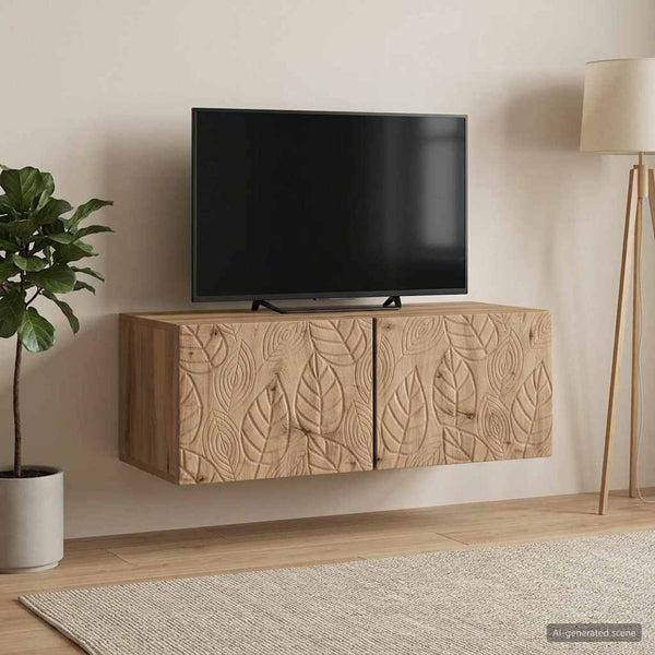 Seinälle asennettava TV-kaappi 78,5 x 41 x 30 cm Artisaanitammi