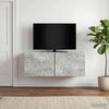 Seinälle asennettava TV-kaappi 98 x 41 x 30 cm Betoninharmaa