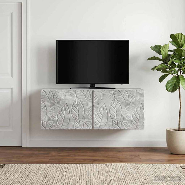 Seinälle asennettava TV-kaappi 98 x 41 x 30 cm Betoninharmaa