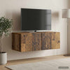 Seinälle asennettava TV-kaappi 98 x 41 x 30 cm Vanha puu