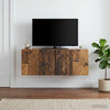 Seinälle asennettava TV-kaappi 98 x 41 x 30 cm Vanha puu