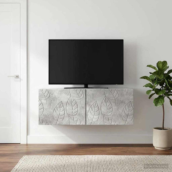 Seinälle asennettava TV-kaappi 59,5 x 31 cm Betoninharmaa